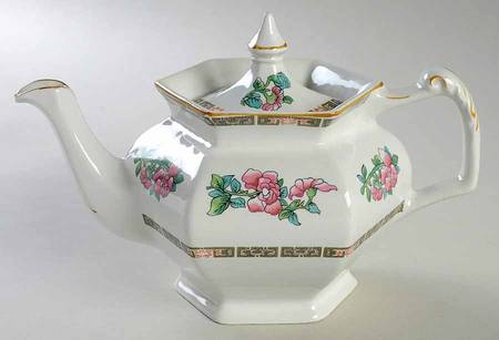Indian Tree (Yellow Trim) Teapot & Lid