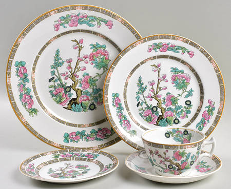 Indian Tree (Yellow Trim) 5 Piece Place Setting