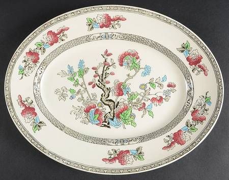 Indian Tree (No Trim) 11" Oval Serving Platter