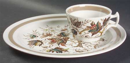 Jamestown (Rim) Snack Plate & Cup Set
