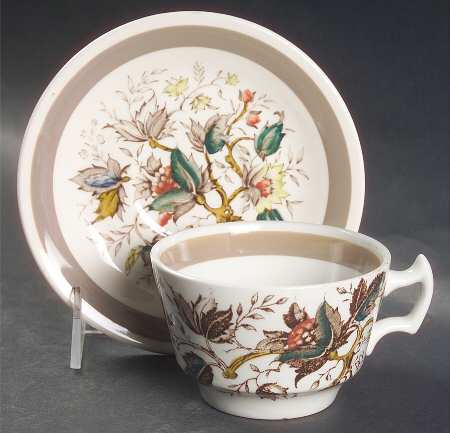 Jamestown (Rim) Flat Cup & Saucer Set