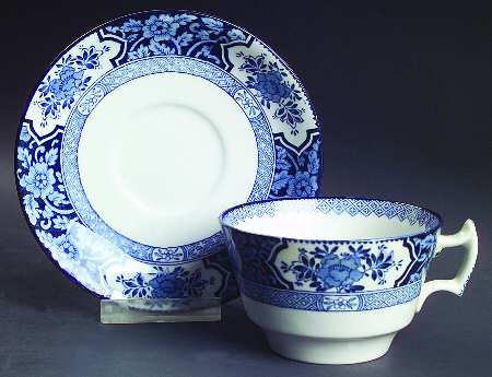 Khotan Blue Flat Cup & Saucer Set