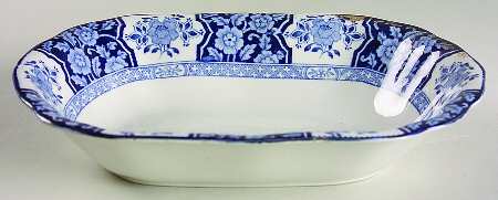 Khotan Blue 9" Oval Vegetable Bowl