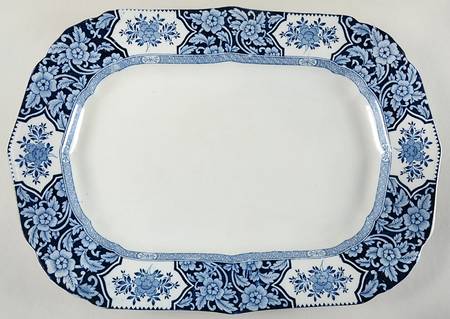 Khotan Blue 18" Oval Serving Platter