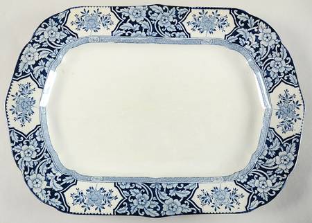 Khotan Blue 16" Oval Serving Platter
