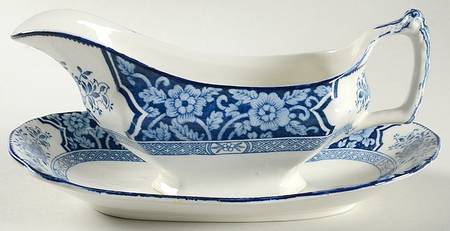 Khotan Blue Gravy Boat & Underplate