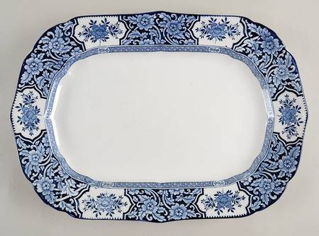 Khotan Blue 14" Oval Serving Platter
