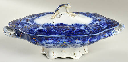 Lakewood (Flow Blue) Oval Covered Vegetable