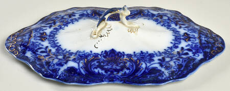 Lakewood (Flow Blue) Lid for Oval Vegetable
