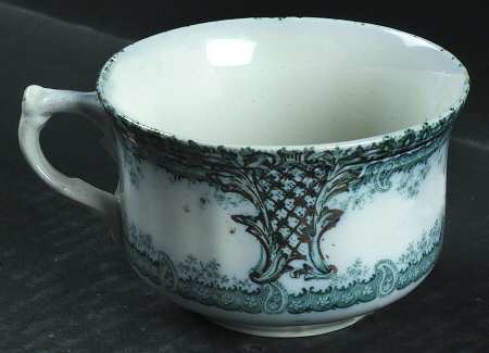 Limoges Blue Green Flat Cup
