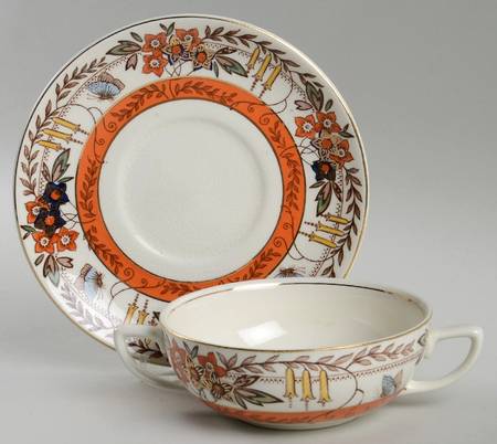Lucerne Flat Cream Soup Bowl & Saucer Set