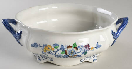 Mayfair Blue Multicolor (Scallop) Round Vegetable No Lid