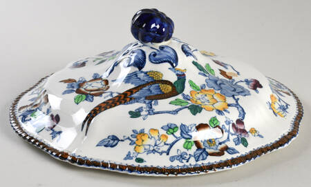 Mayfair Blue Multicolor (Scallop) Lid for Round Vegetable