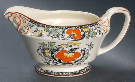 Nantucket Orange and Yellow (Red Trim) Creamer