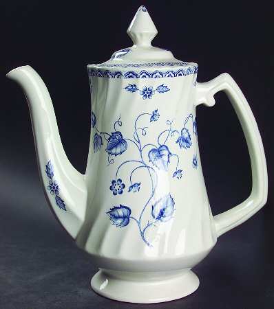 Nantucket Blue (Swirl Edge) Coffee Pot & Lid