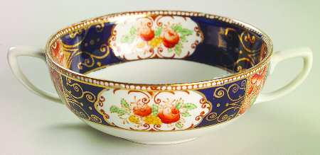 Napoli Blue Flat Cream Soup Bowl