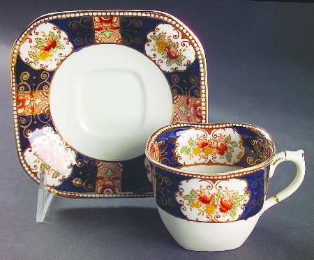 Napoli Blue Flat Cup & Saucer Set