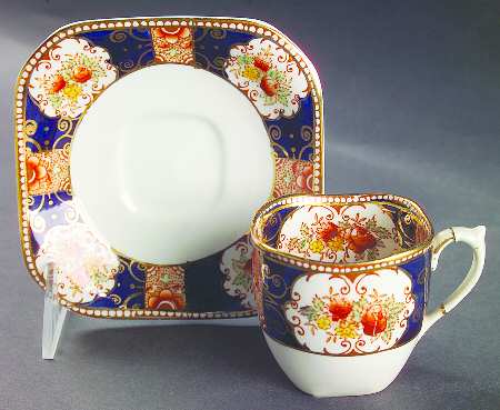 Napoli Blue Flat Demitasse Cup & Saucer Set