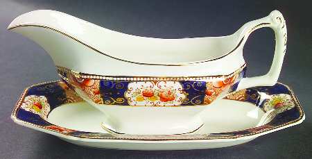 Napoli Blue Gravy Boat & Underplate/Relish