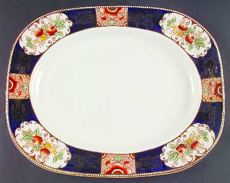 Napoli Blue 16" Oval Serving Platter