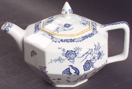 Old Bow Blue Small Teapot & Lid