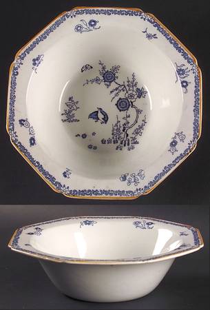 Old Bow Blue 8" Round Vegetable Bowl