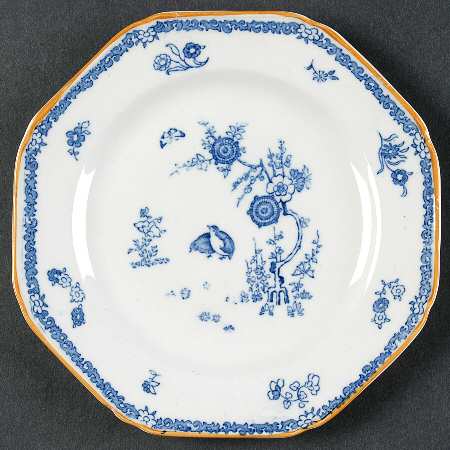 Old Bow Blue Bread & Butter Plate