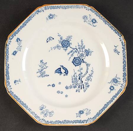 Old Bow Blue Luncheon Plate