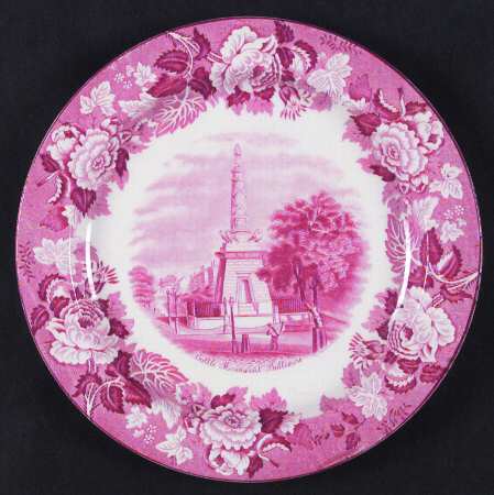 Old Baltimore Scenes Pink Luncheon Plate