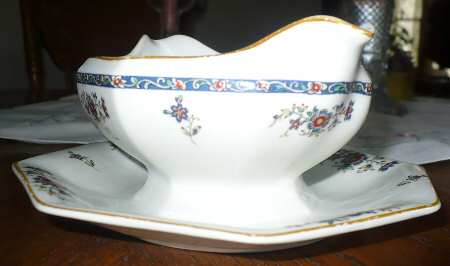 Old Chester Gravy Boat with Attached Underplate