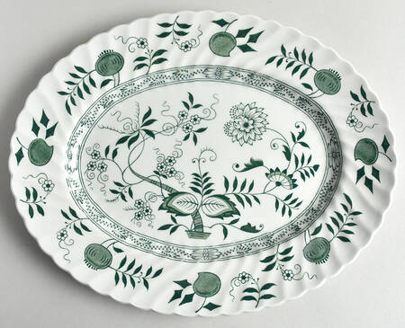Old Vienna Green 12" Oval Serving Platter