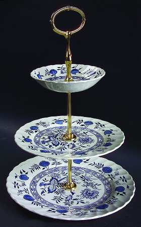 Old Vienna Blue 3-Tiered Serving Tray (DP, SP, FR)
