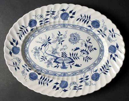 Old Vienna Blue 16" Oval Serving Platter
