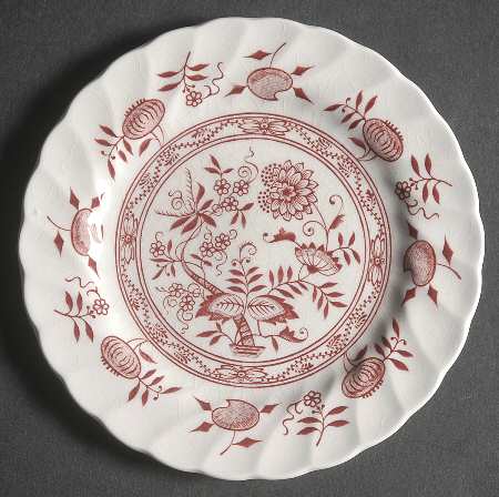 Old Vienna Red Bread & Butter Plate