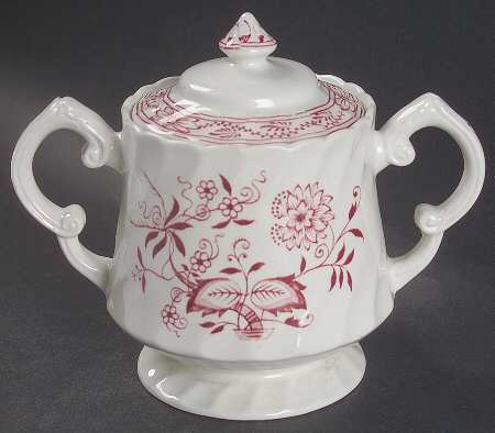 Old Vienna Red Sugar Bowl & Lid