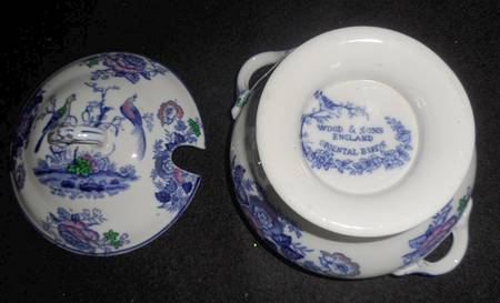 Oriental Birds Sauce Boat & Lid