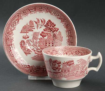 Pink Willow (Older) Oversized Cup & Saucer Set