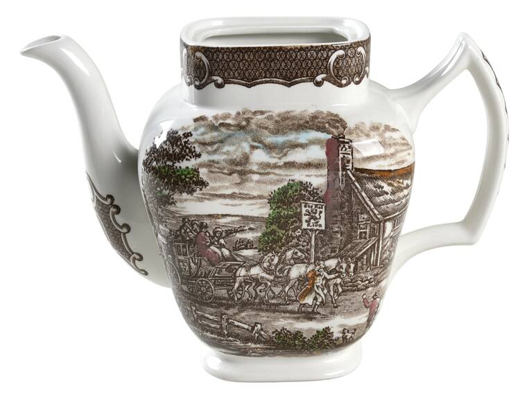 Post House Brown Multicolor (Smooth) Coffee Pot No Lid
