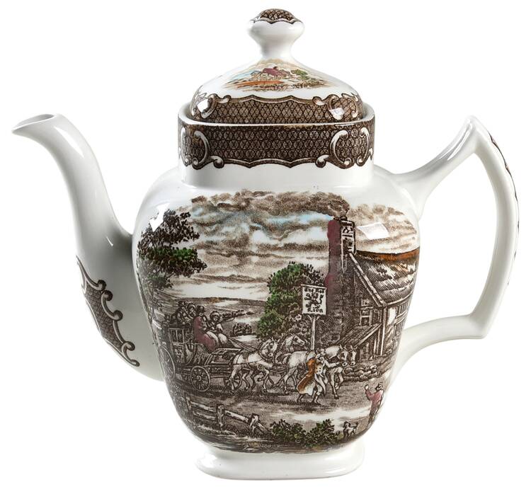 Post House Brown Multicolor (Smooth) Coffee Pot & Lid