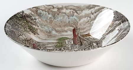 Post House Brown Multicolor (Smooth) 9" Round Vegetable Bowl