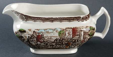 Post House Brown Multicolor (Smooth) Gravy Boat