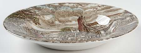 Post House Brown Multicolor (Smooth) Large Rim Soup Bowl