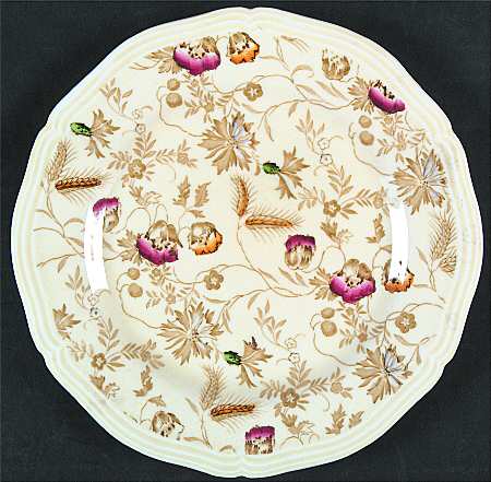 Poppyland Tan Multicolor Luncheon Plate