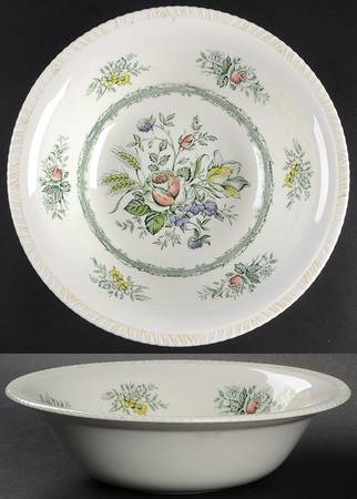 Rosedale Green 8" Round Vegetable Bowl