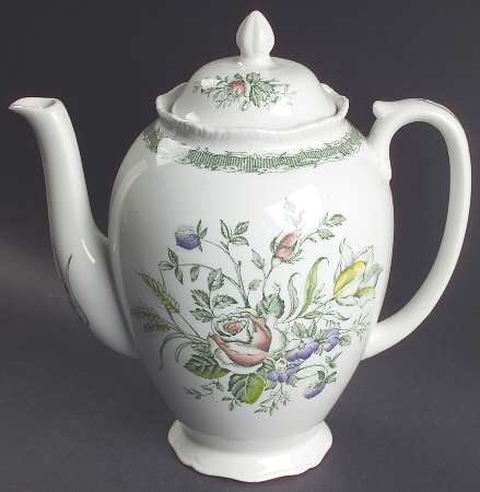 Rosedale Green Coffee Pot & Lid
