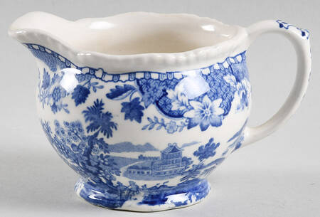 Seaforth Blue (Rope Edge, Scallop) Mini Creamer