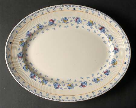 Sunny Brook Blue 14" Oval Serving Platter
