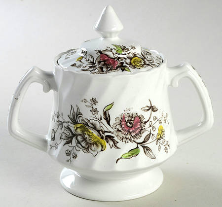 Summer Spray Sugar Bowl & Lid