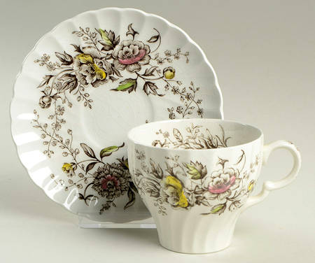 Summer Spray Flat Cup & Saucer Set