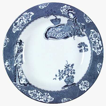Tsing (Blue) Rim Soup Bowl